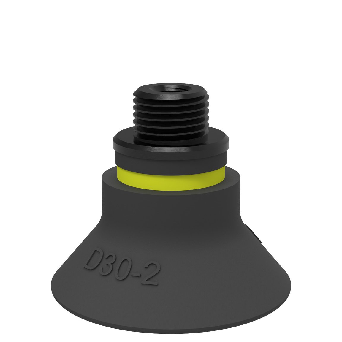 Suction cup D30-2 Chloroprene, G1/8" male/M5 female, with dual flow control valve - 1
