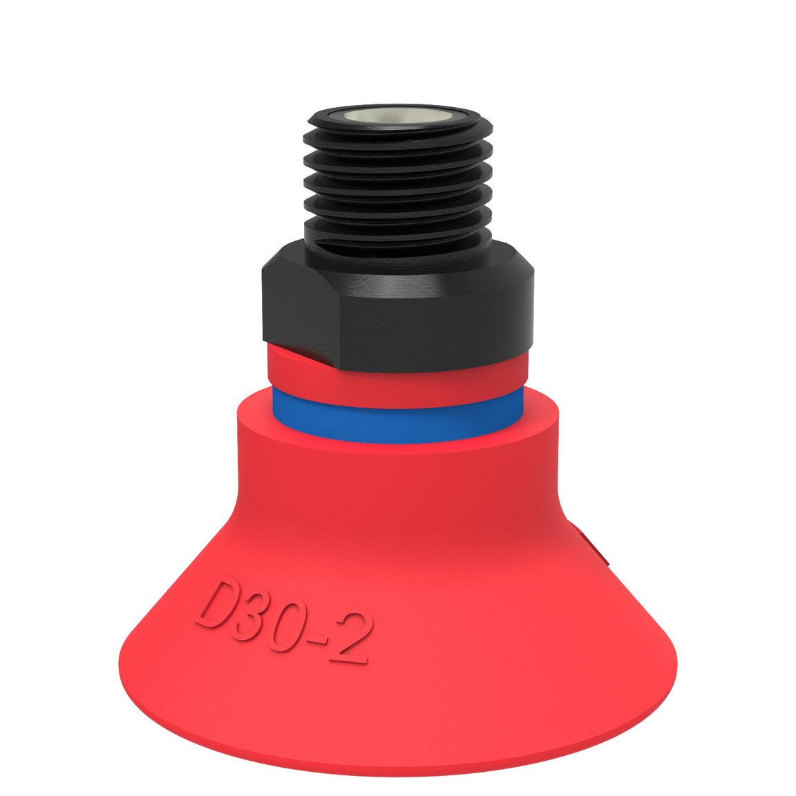 Suction cup D30-2 Silicone, 1/8" NPT male, with mesh filter - 1