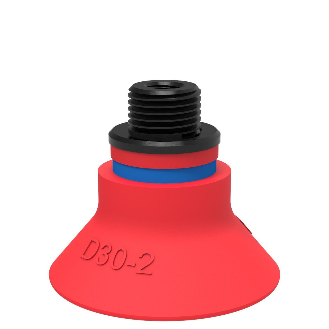 Suction cup D30-2 Silicone, G1/8" male/M5 female - 1