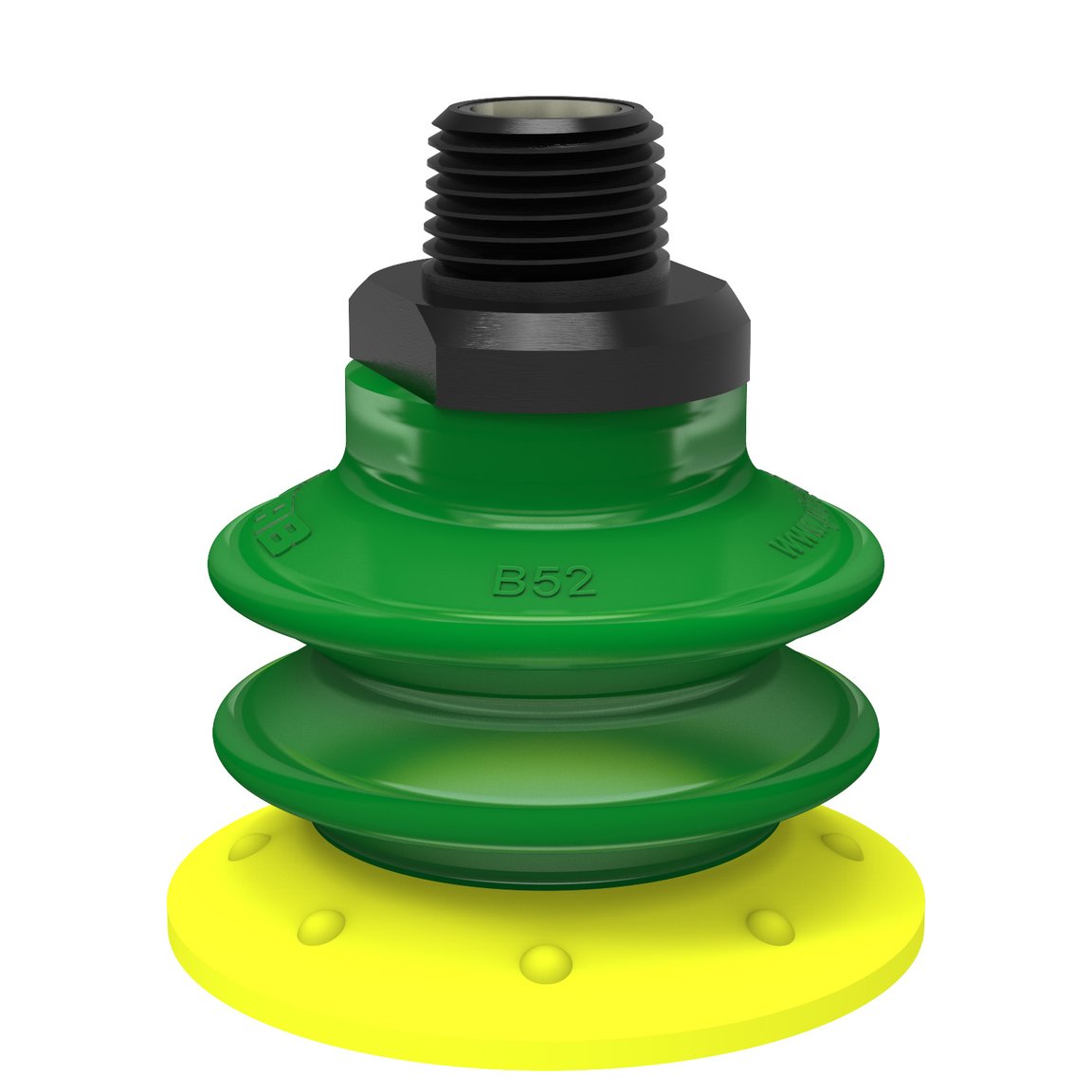Ventouse BX52P Polyuréthane 30/60 avec filtre, 3/8" NPT mâle, avec filtre maille - 1