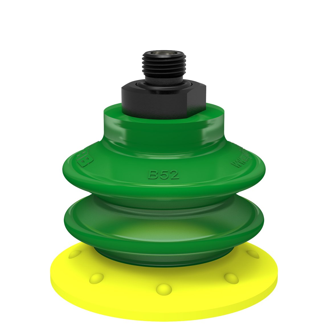 Suction cup BX52P Polyurethane 30/60 with filter, G1/8" male, with mesh filter