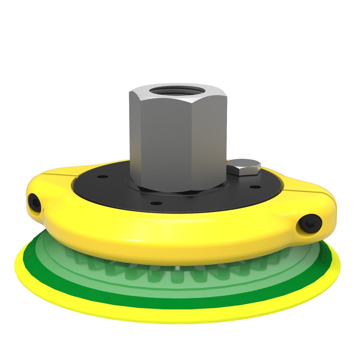 Suction cup F110P Polyurethane 30/60, G1/2" female, clamp ring with cone valve - 1