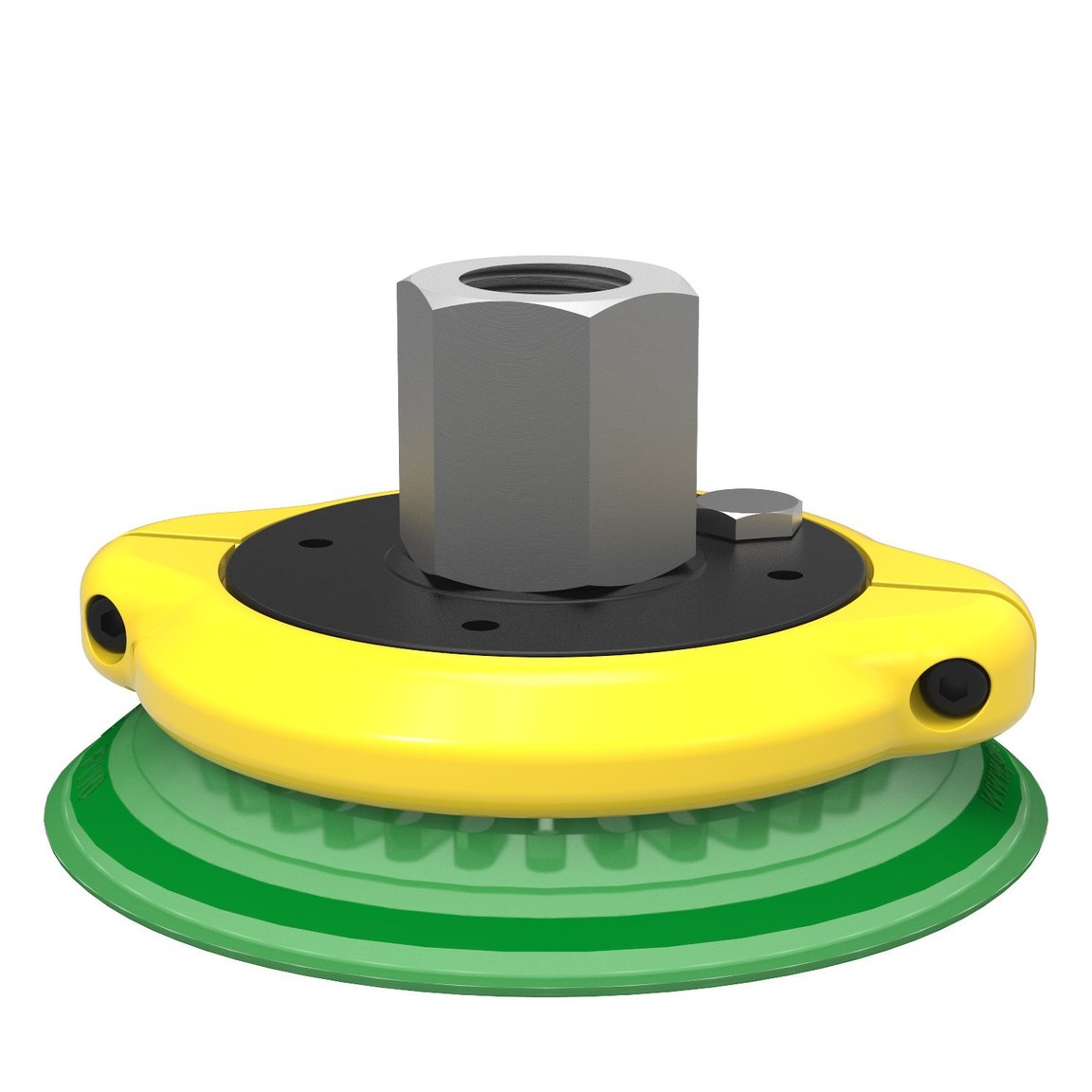 Suction cup F110P Polyurethane 60, G1/2" female, clamp ring with cone valve - 1