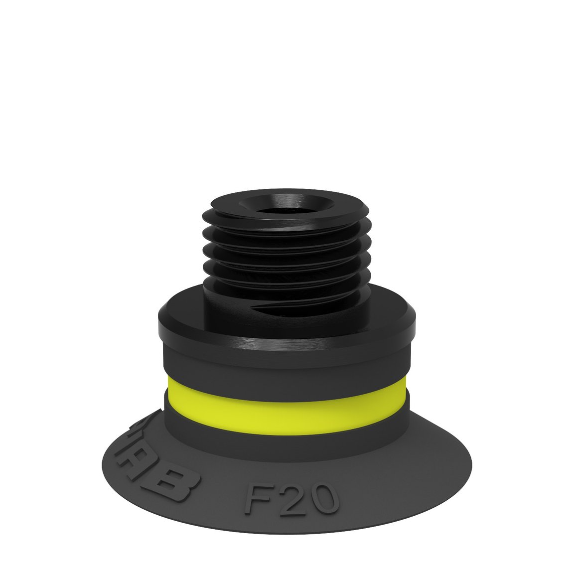 Suction cup F20 Chloroprene, G1/8" male/M5 female, with mesh filter - 1