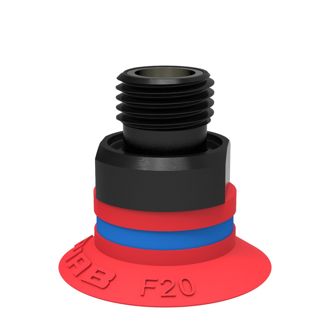 Ventosa F20 Silicone, G1/8" maschio con filtro a rete - 1
