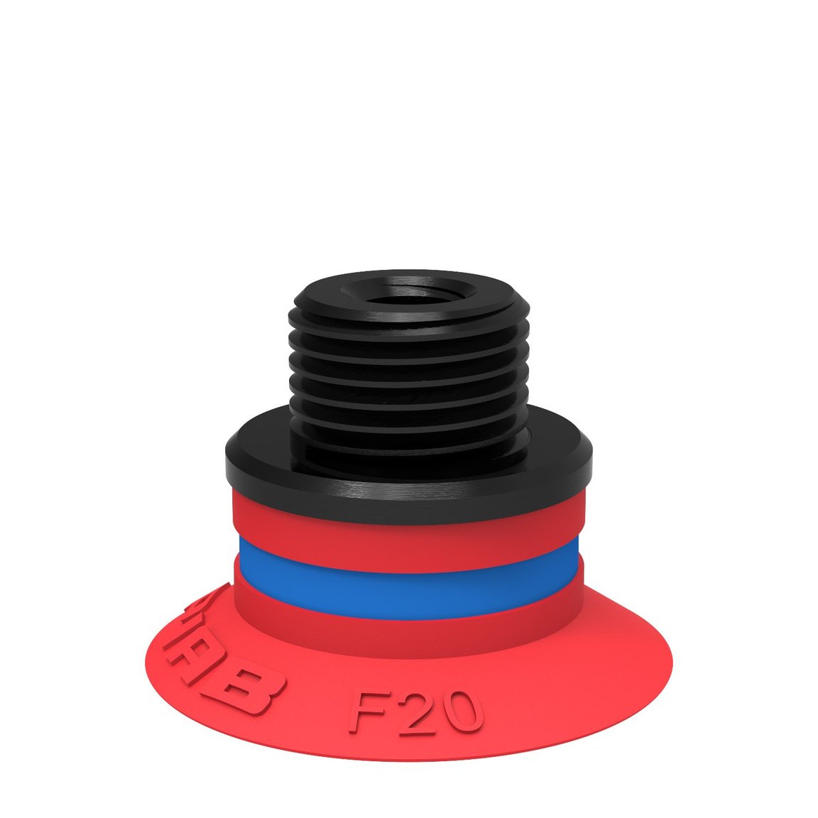 Suction cup F20 Silicone, G1/8" male/M5 female