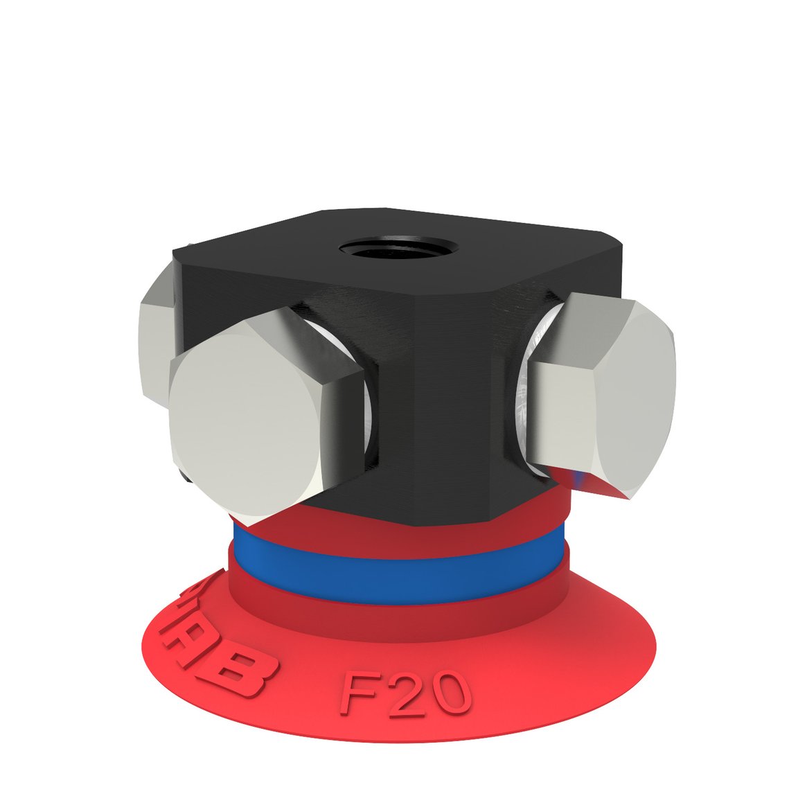 Suction cup F20 Silicone, 5xM5 female - 1