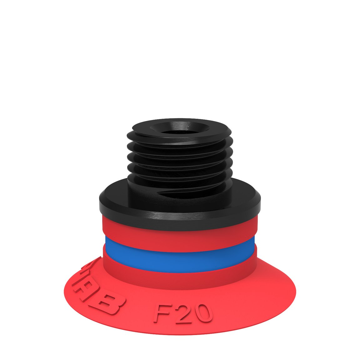 Suction cup F20 Silicone, G1/8" male/M5 female, with mesh filter - 1