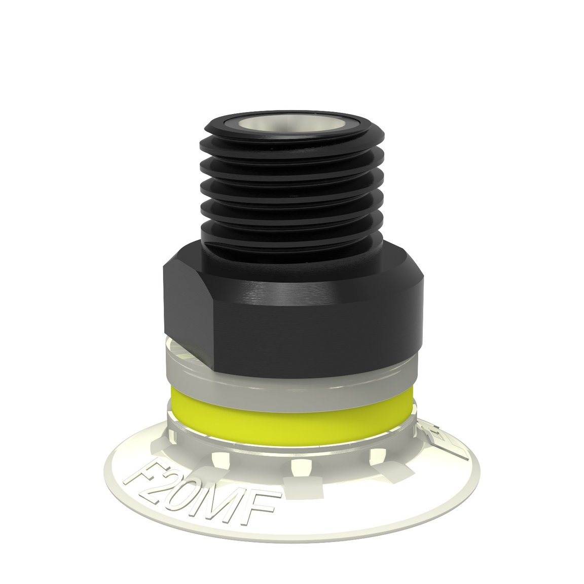 Suction cup F20MF Thermoelastic polyurethane, 1/8" NPT male with mesh filter - 1