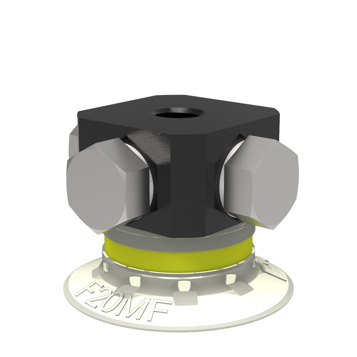 Suction cup F20MF Thermoelastic polyurethane, 5xM5 female, with dual flow control valve - 1
