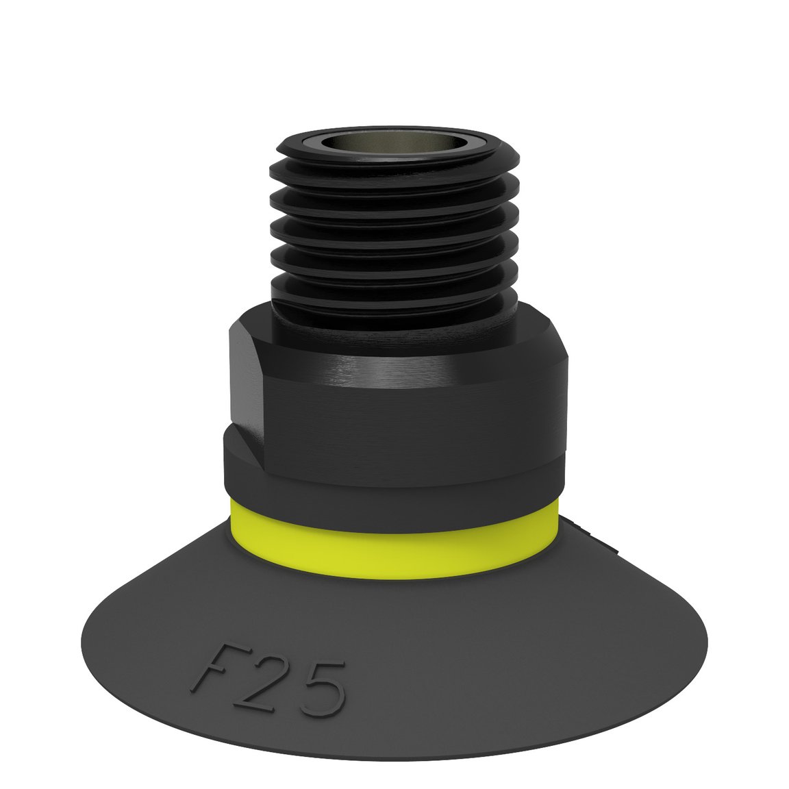 Suction cup F25 Chloroprene, 1/8" NPT male, with mesh filter