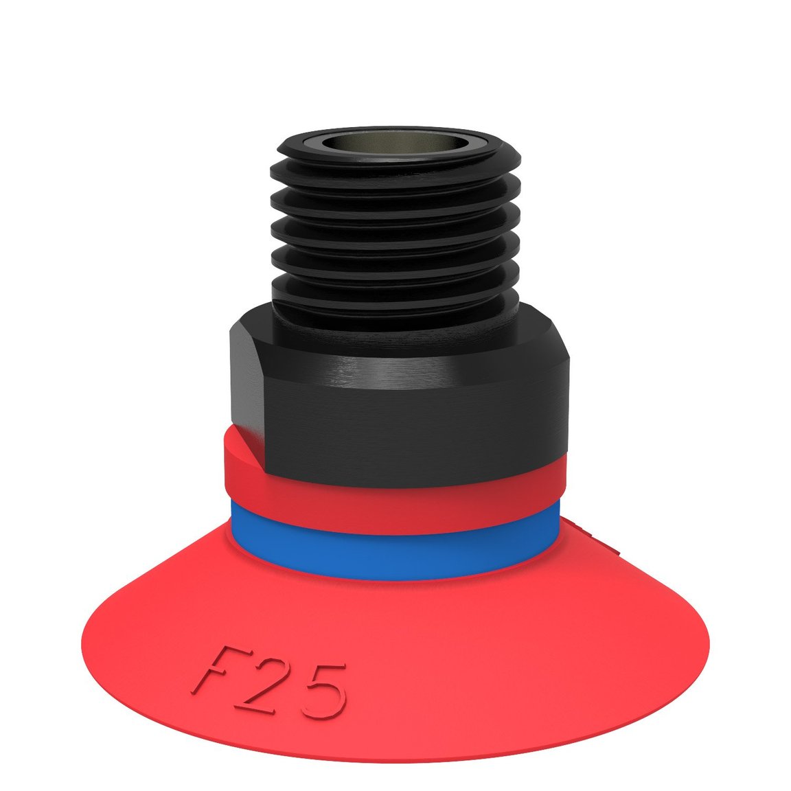 Suction cup F25 Silicone, 1/8" NPT male, with mesh filter