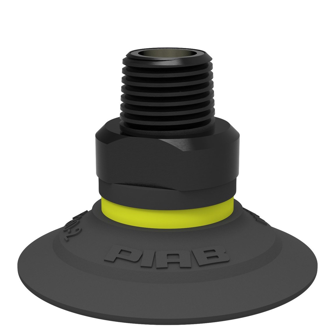 Suction cup F30-2 Chloroprene, 1/8" NPT male, with dual flow control valve - 1