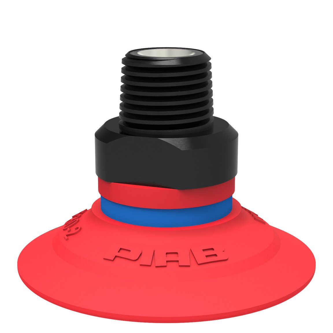 Suction cup F30-2 Silicone, 1/8" NPT male, with dual flow control valve - 1
