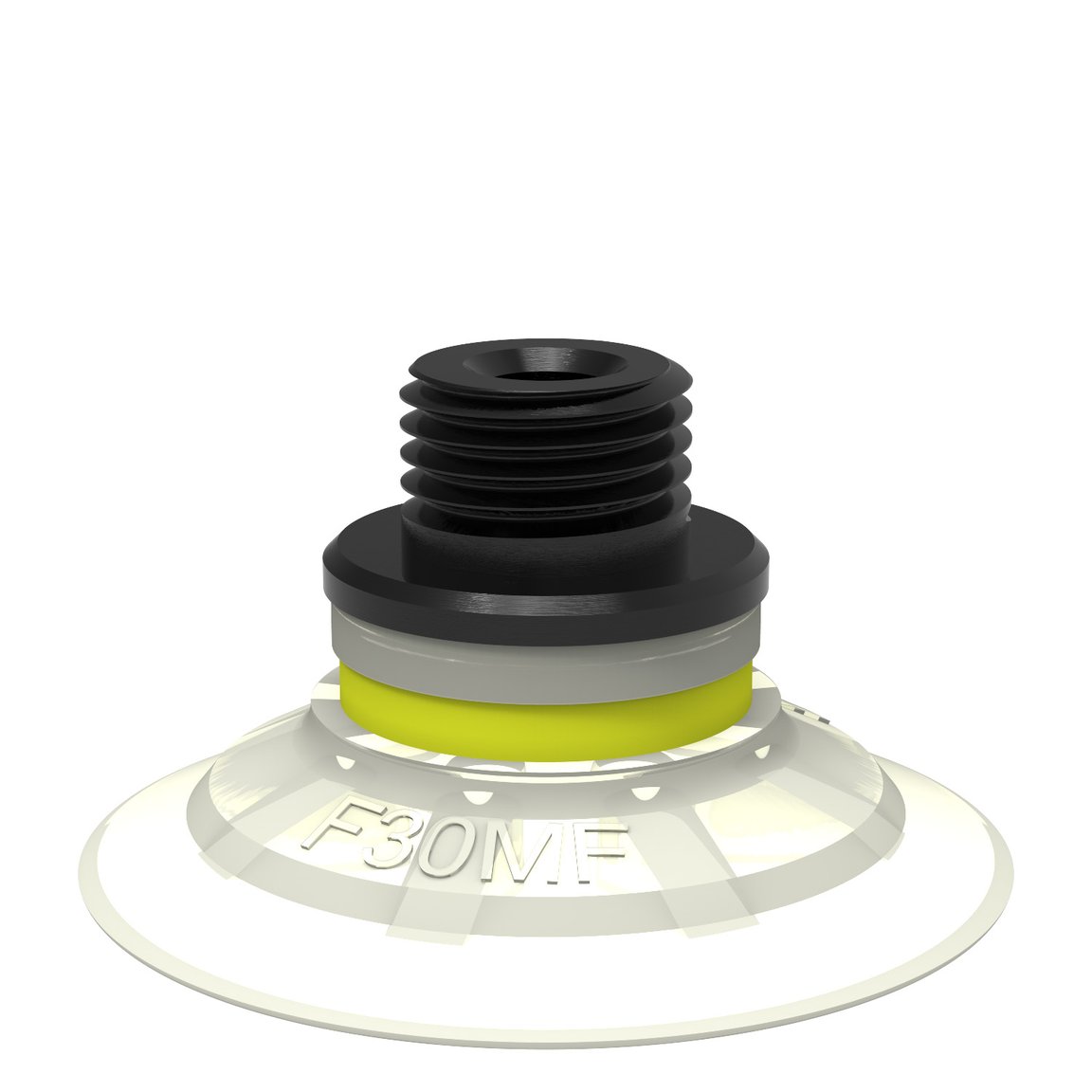 Suction cup F30MF Thermoelastic polyurethane, G1/8" male/M5 female, with mesh filter - 1