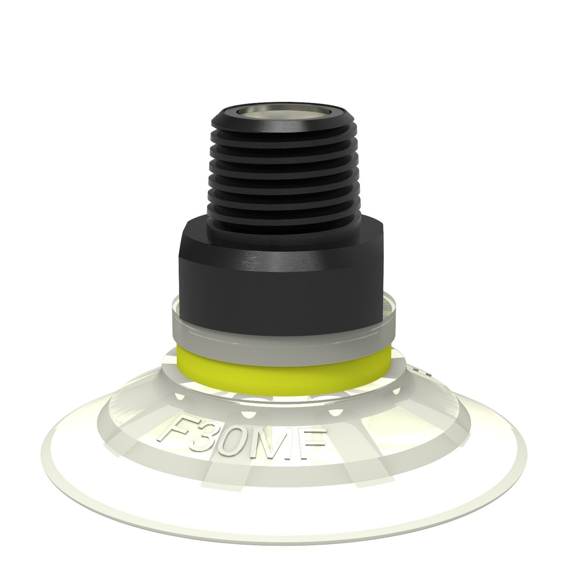 Saugnapf F30MF Thermopl. Polyurethan, G1/8" Außengewinde, mit Filtersieb und Drossel-Rückschlagventil - 1