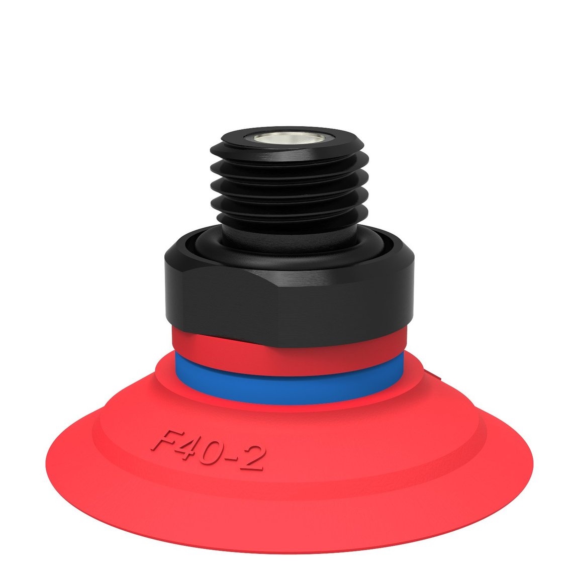 Sugkopp F40-2 Silikon, G1/4" utv., med filternät - 1
