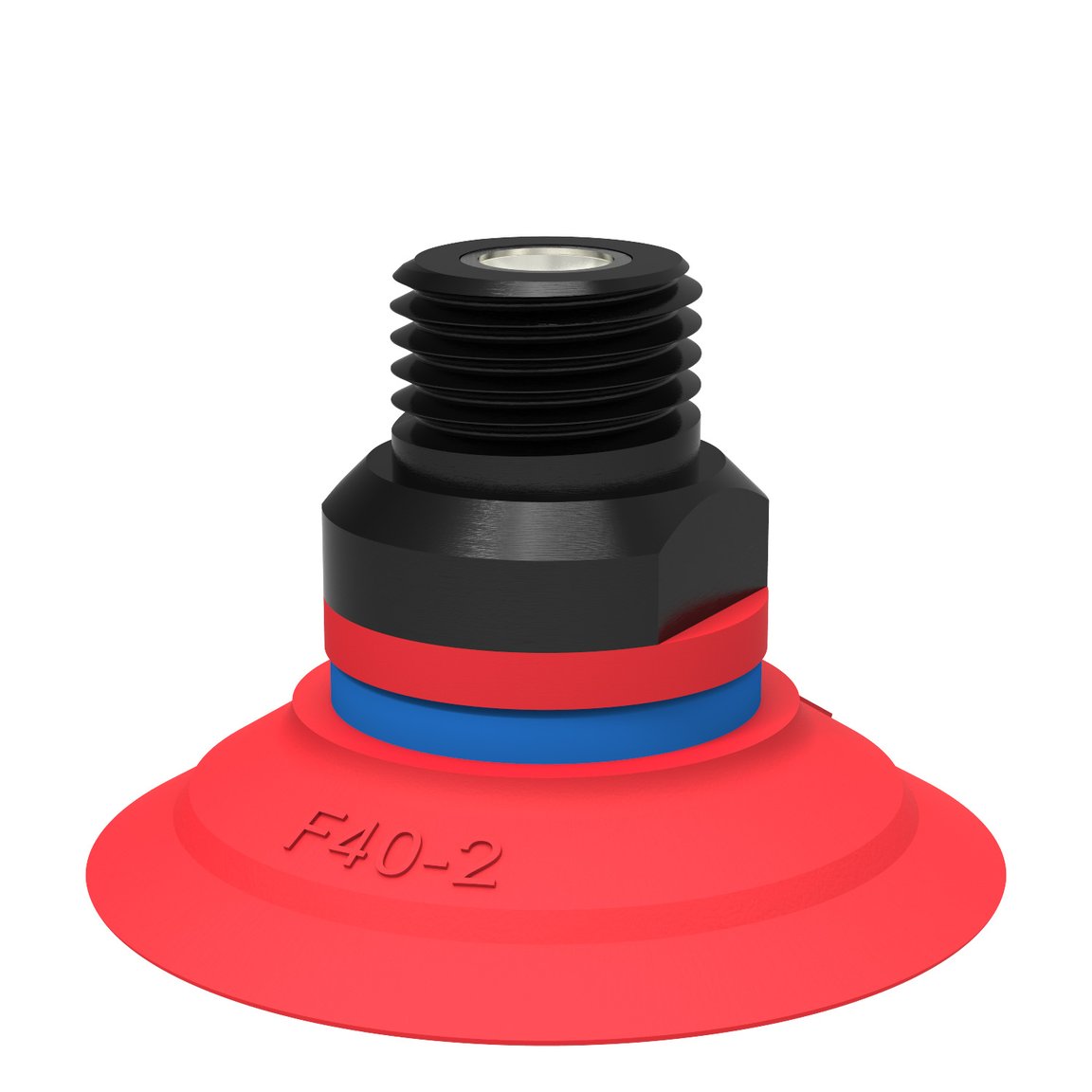 Suction cup F40-2 Silicone, 1/4" NPT male, with mesh filter - 1
