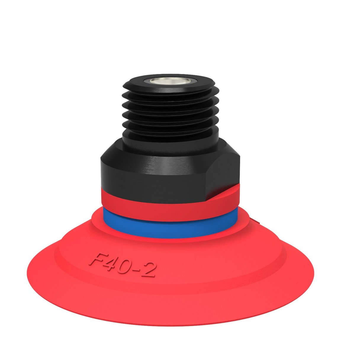 Suction cup F40-2 Silicone, 1/4" NPT male, with mesh filter - 1