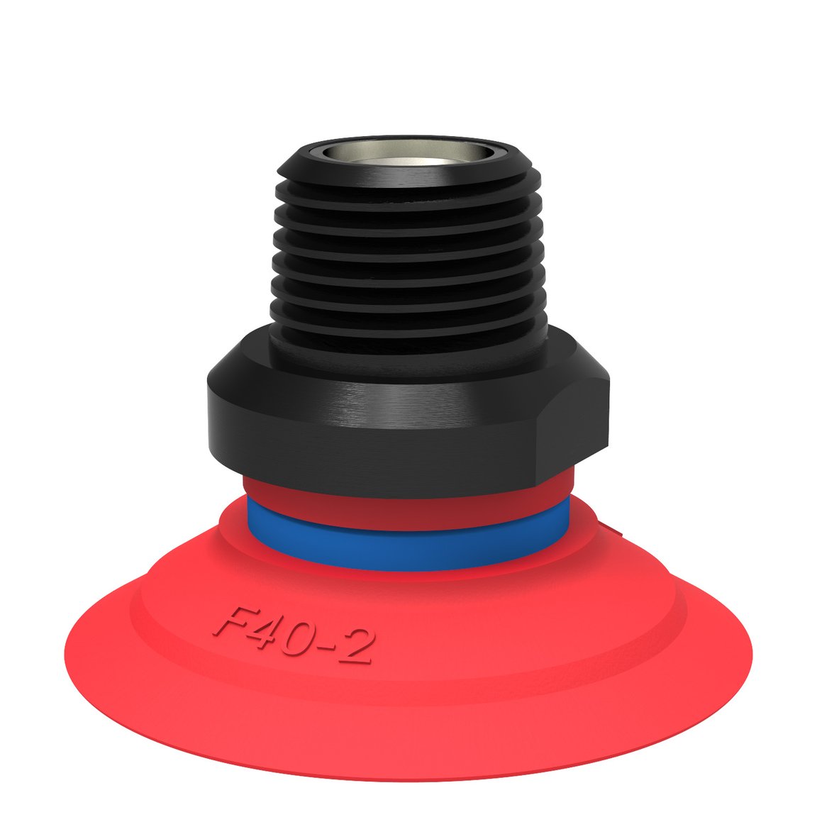 Suction cup F40-2 Silicone, NPT3/8" male, with mesh filter - 1