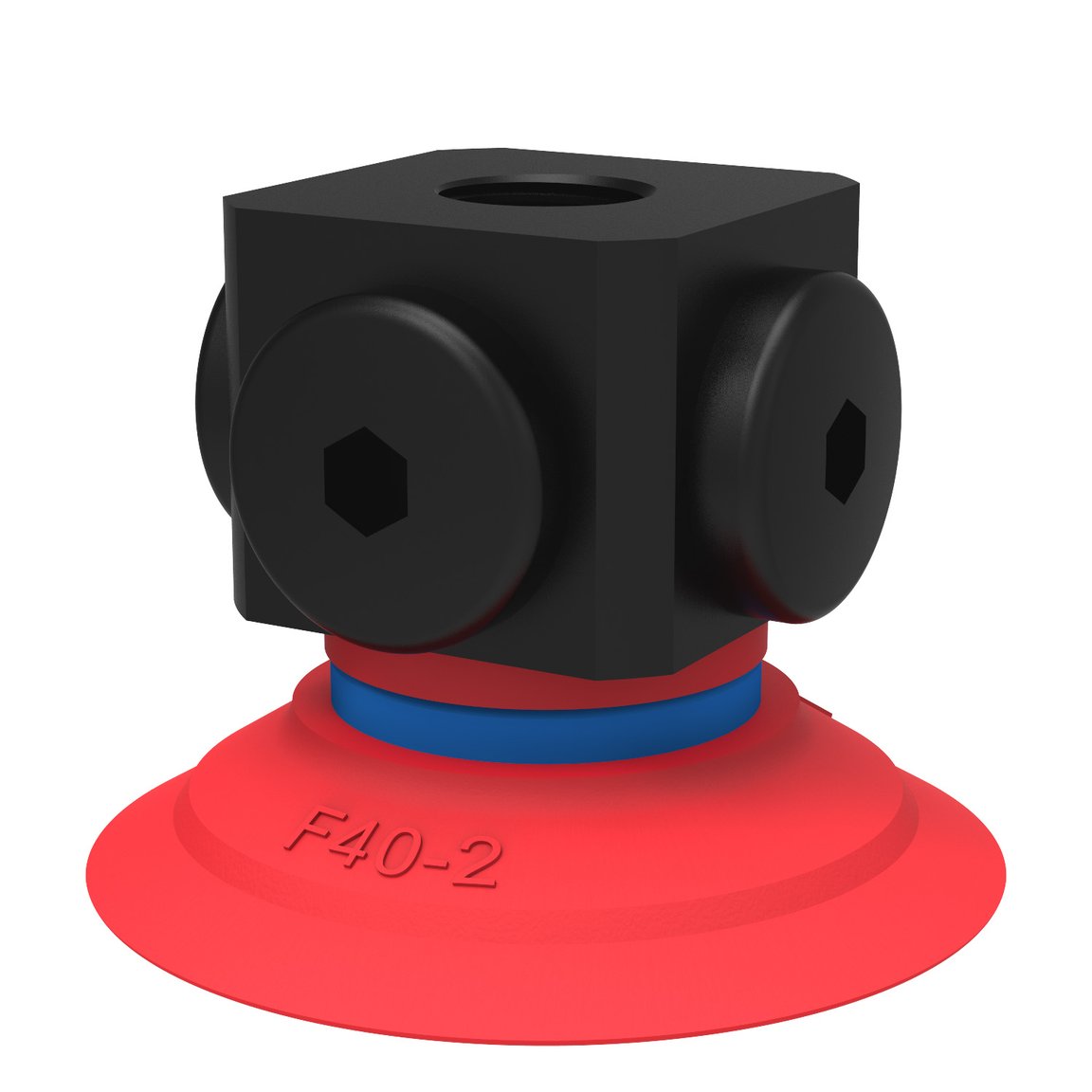 Ventosa F40-2 Silicona, 5x1/8" NPSF hembra - 1