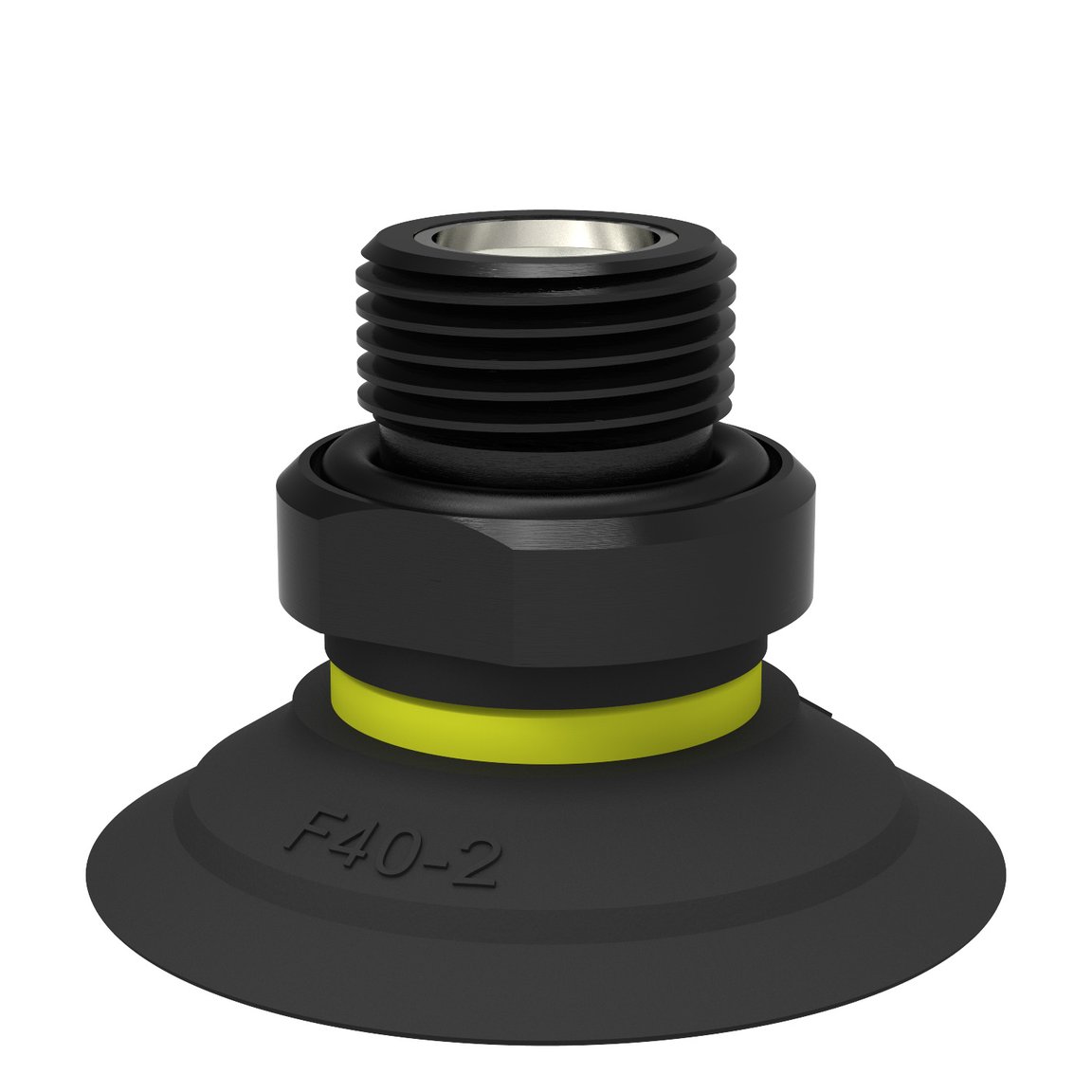 Ventouse F40-2 Nitrile-PVC, G3/8" mâle, avec filtre maille et limiteur de débit - 1
