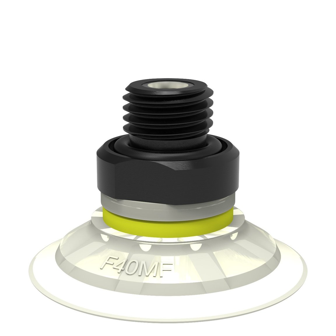 Suction cup F40MF Thermoelastic polyurethane, G1/4" male, with mesh filter - 1