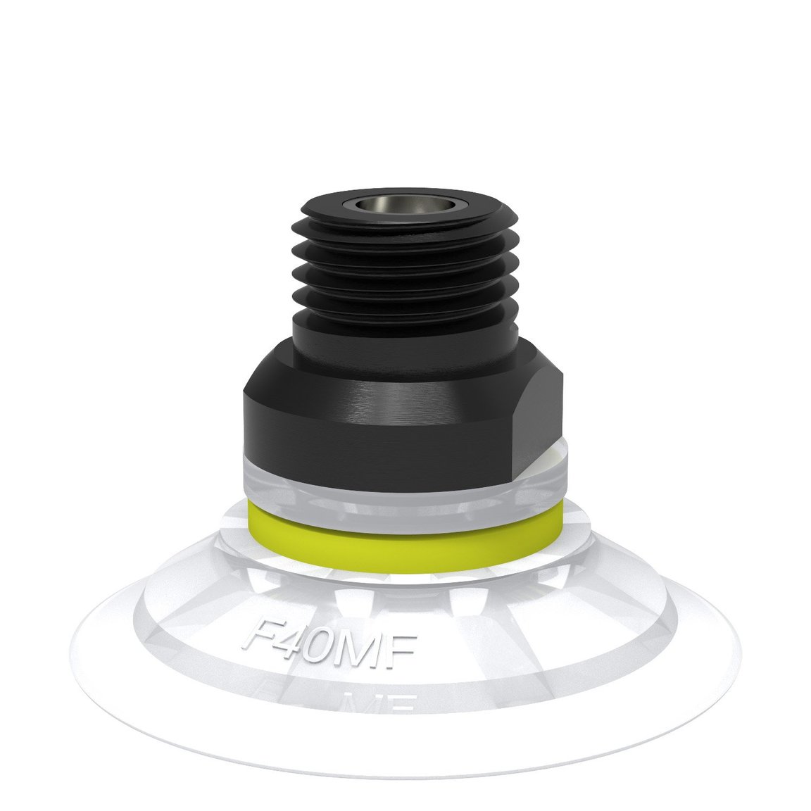 Suction cup F40MF Thermoelastic polyurethane, 1/4" NPT male, with mesh filter - 1