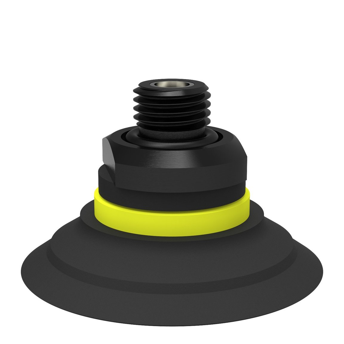 Suction cup F50-2 Nitrile-PVC, G1/4" male, with mesh filter and dual flow control valve - 1