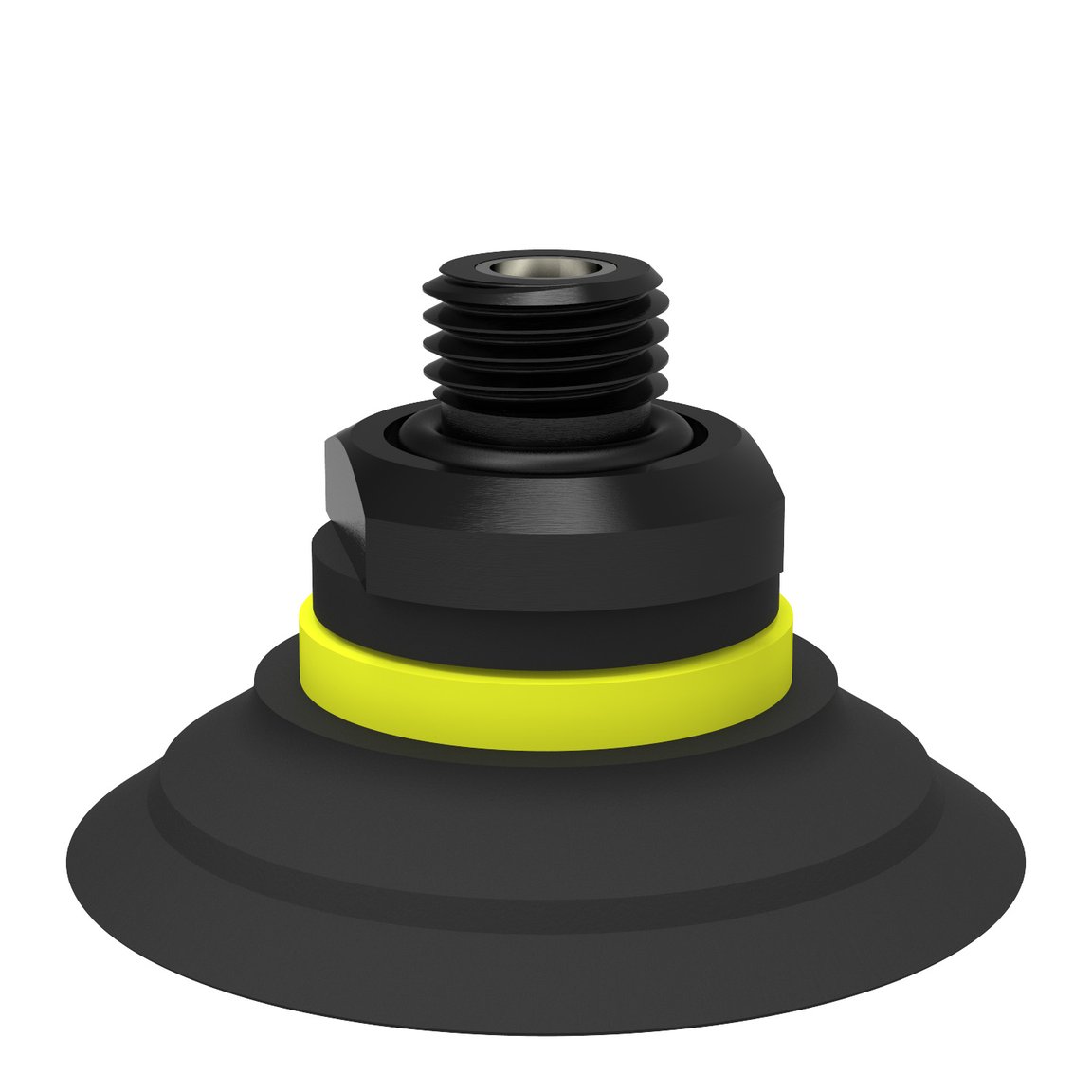 Suction cup F50-2 Nitrile-PVC, G1/4" male, with mesh filter and dual flow control valve - 1
