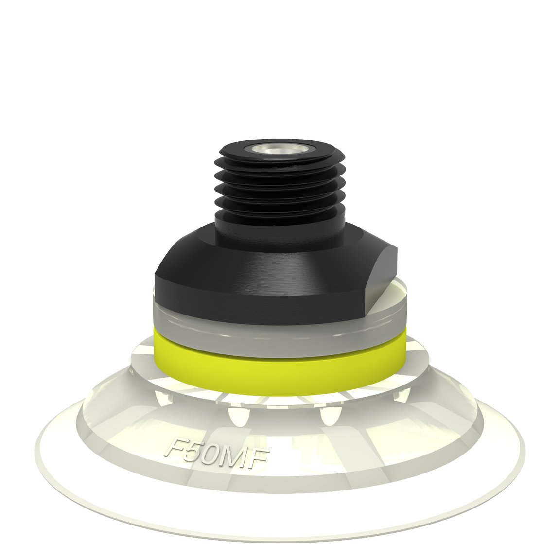 Suction cup F50MF Thermoelastic polyurethane, 1/4" NPT male, with mesh filter