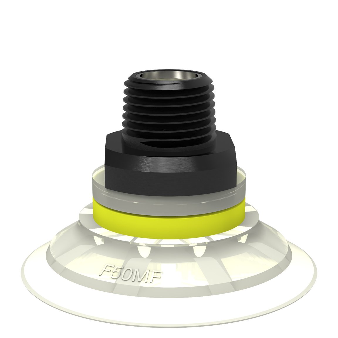 Suction cup F50MF Thermoelastic polyurethane, NPT3/8" male, with mesh filter - 1