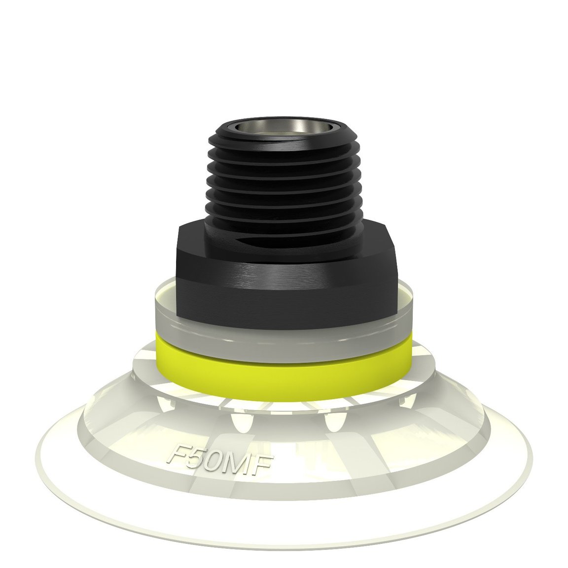 Suction cup F50MF Thermoelastic polyurethane, NPT3/8" male, with mesh filter - 1