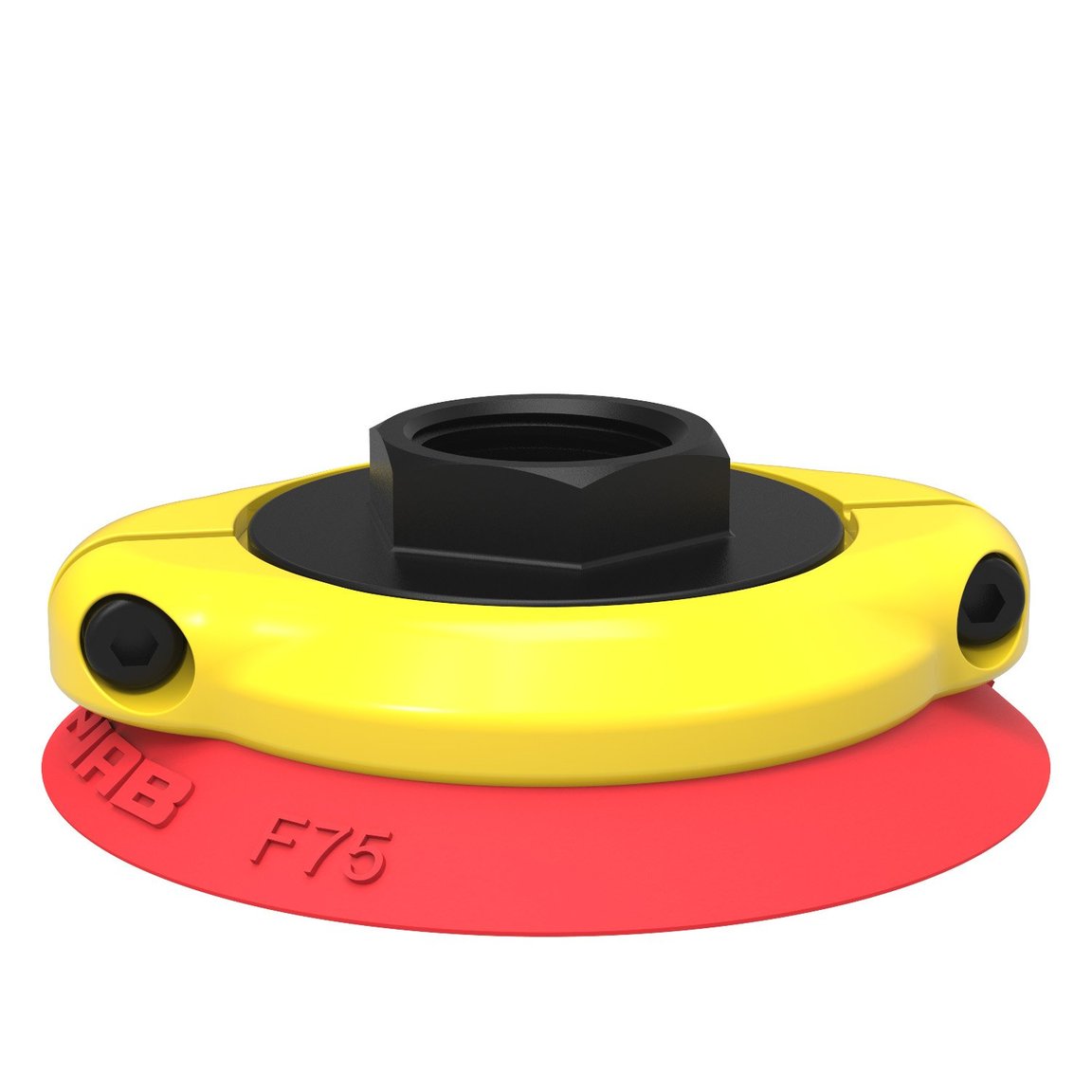Suction cup F75 Silicone, G1/2" female, with cone valve - 1