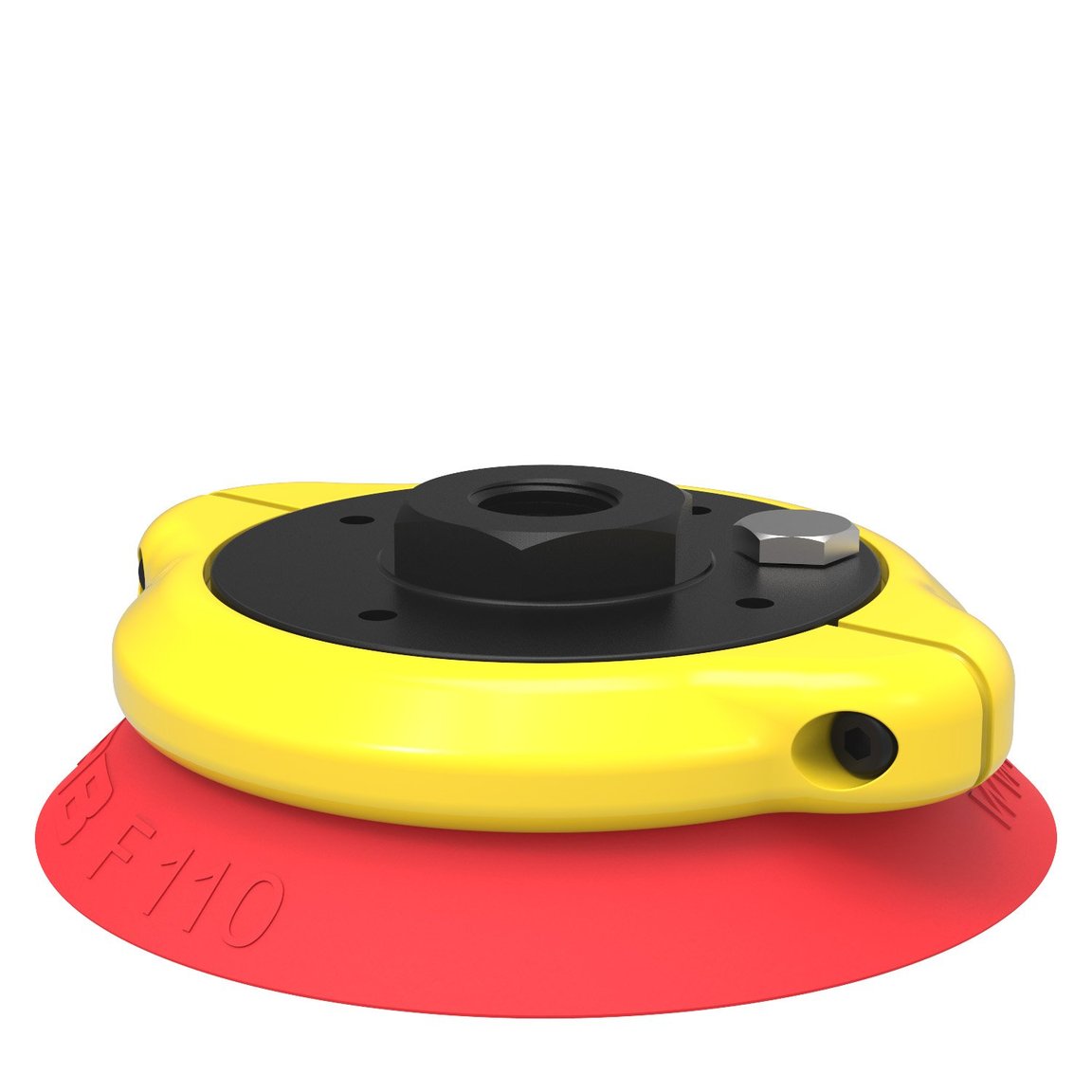 Suction cup F110 Silicone, 3/8" NPSF female, clamp ring with mesh filter - 1