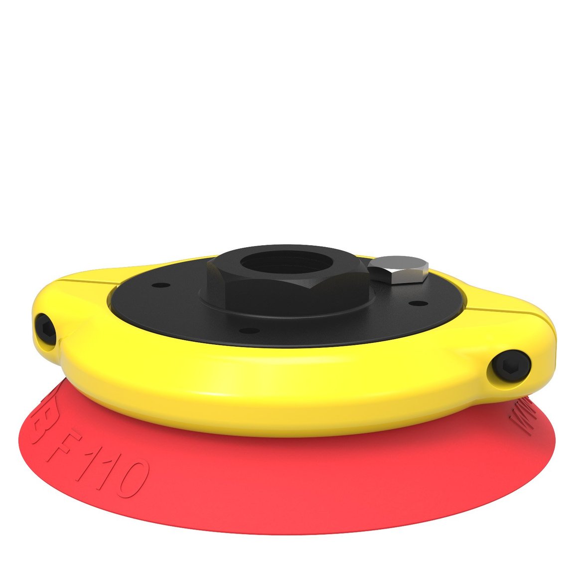 Suction cup F110 Silicone, G1/2" female, clamp ring with mesh filter - 1