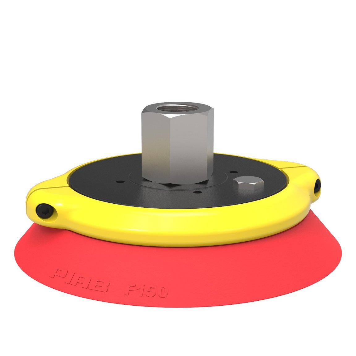 Suction cup F150 Silicone, G1/2" female, clamp ring with cone valve - 1