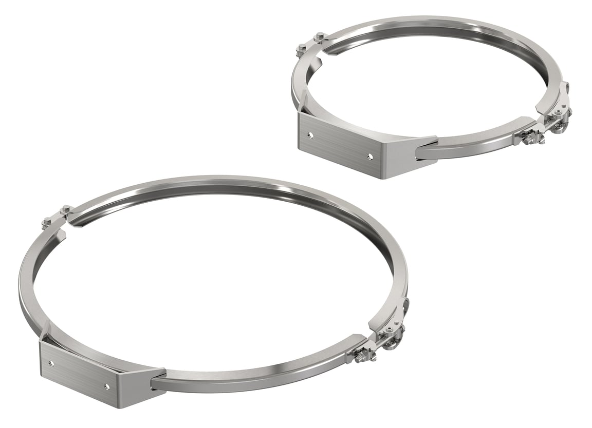Clamp ring with vibra bracket (size 21/33, T=3mm)