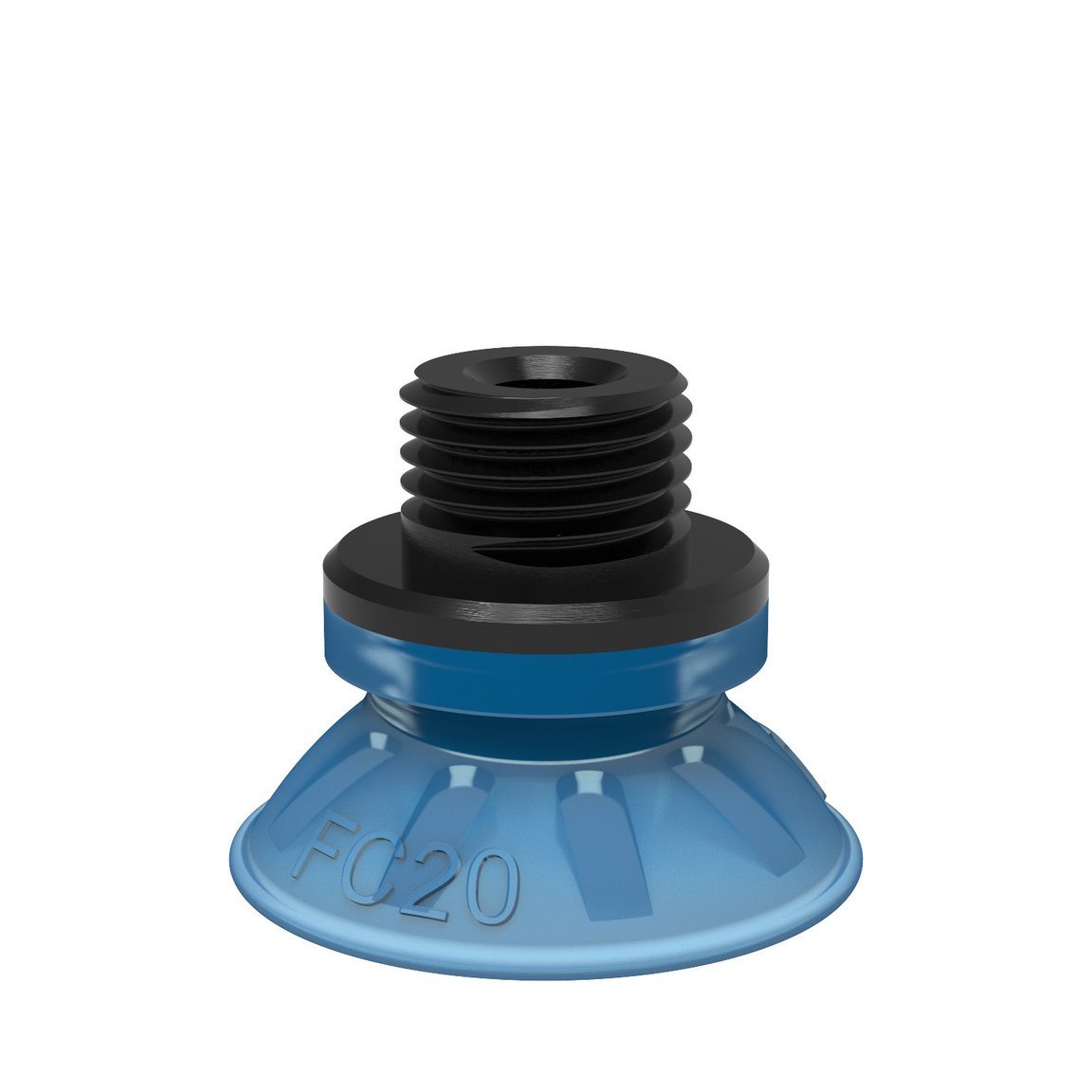 Suction cup FC20P Polyurethane 50, G1/8" male / M5 female, with mesh filter