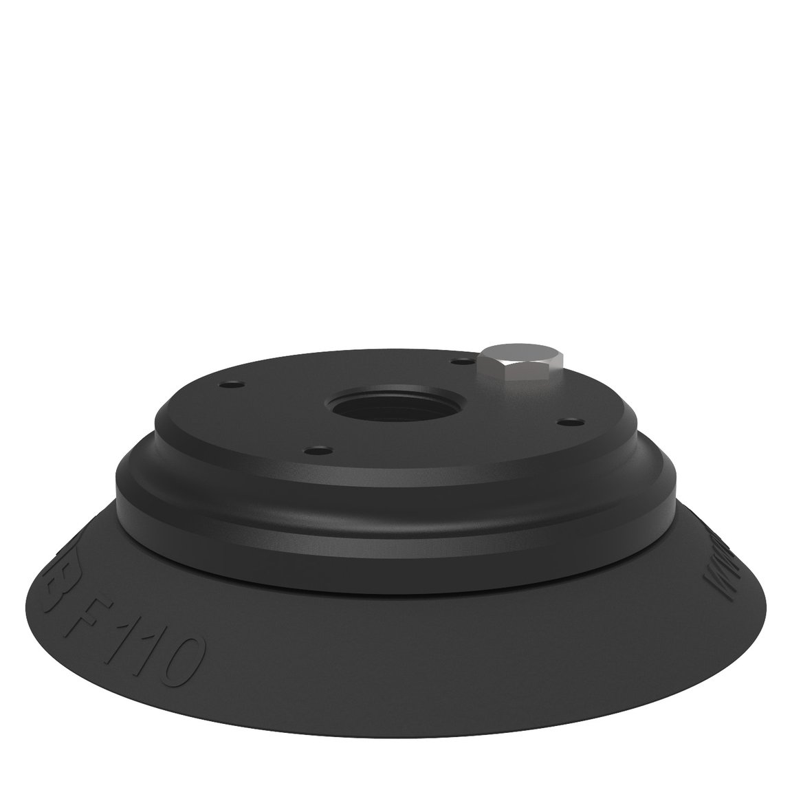 Suction cup F110 Nitrile-PVC, G1/2" female Al, with mesh filter