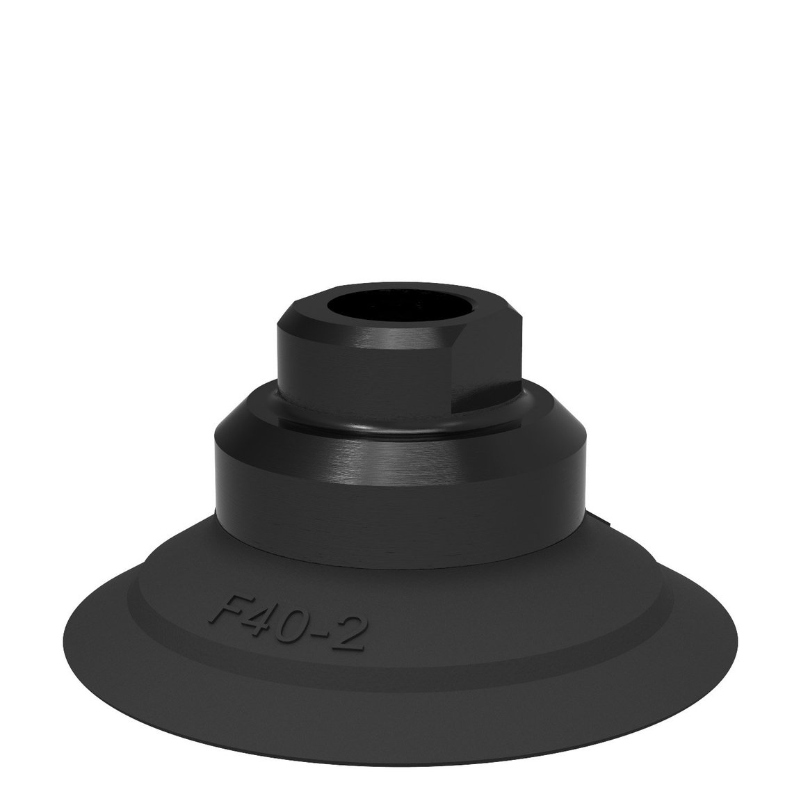 Saugnapf F40-2 Nitril-PVC, 1/8" NPSF Innengewinde, mit Kegelventil - 1