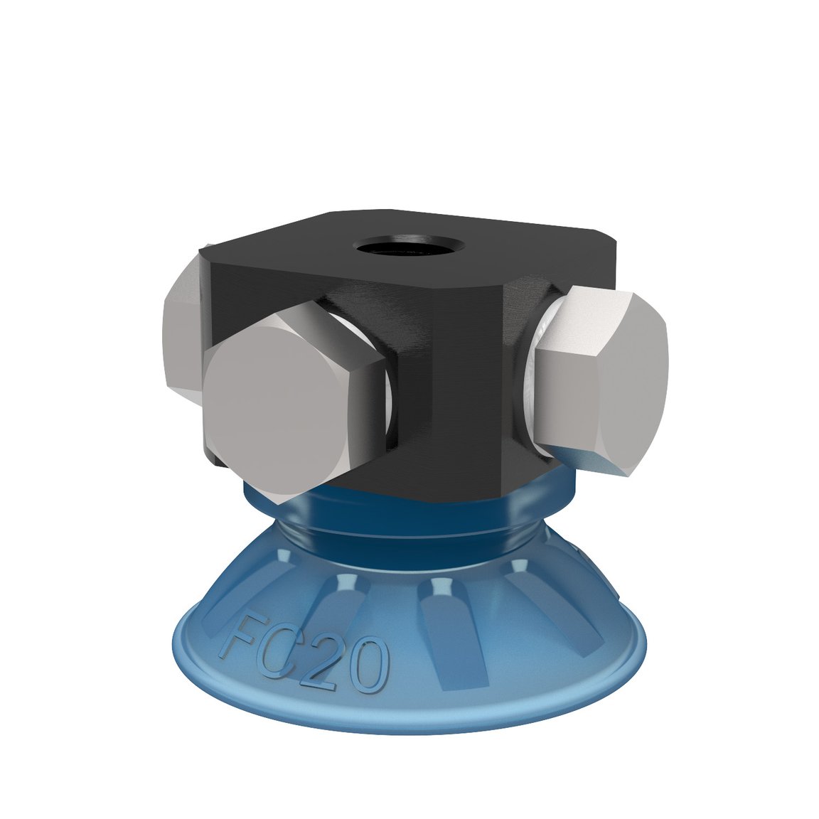 Suction cup FC20P Polyurethane 50, 5xM5 female, with dual flow control valve
