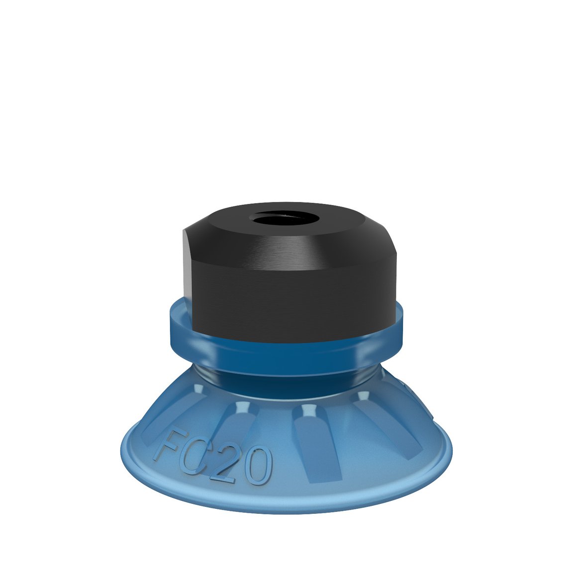 Suction cup FC20P Polyurethane 50, M5 female, with dual flow control valve - 1