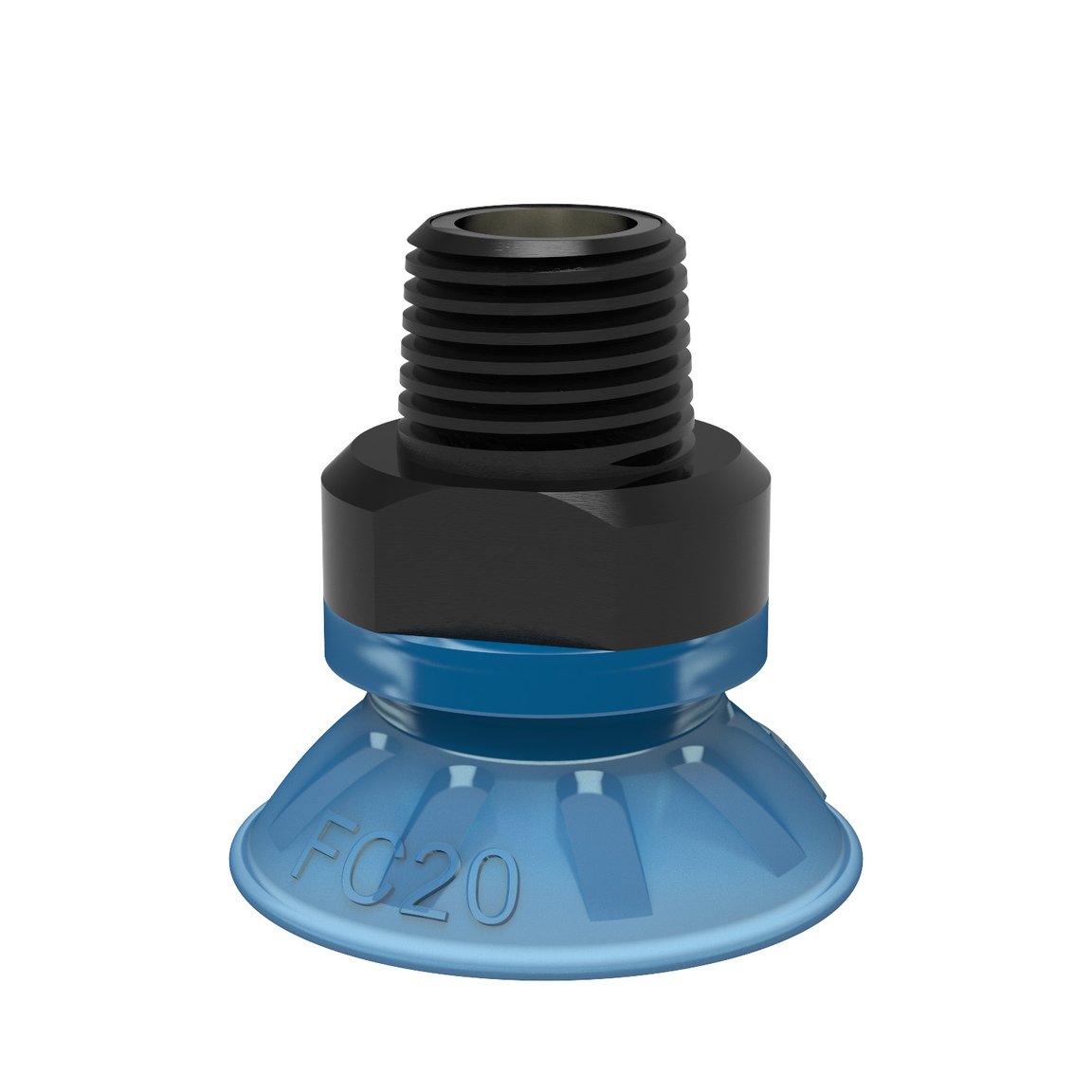 Suction cup FC20P Polyurethane 50, G1/8" male, with dual flow control valve - 1