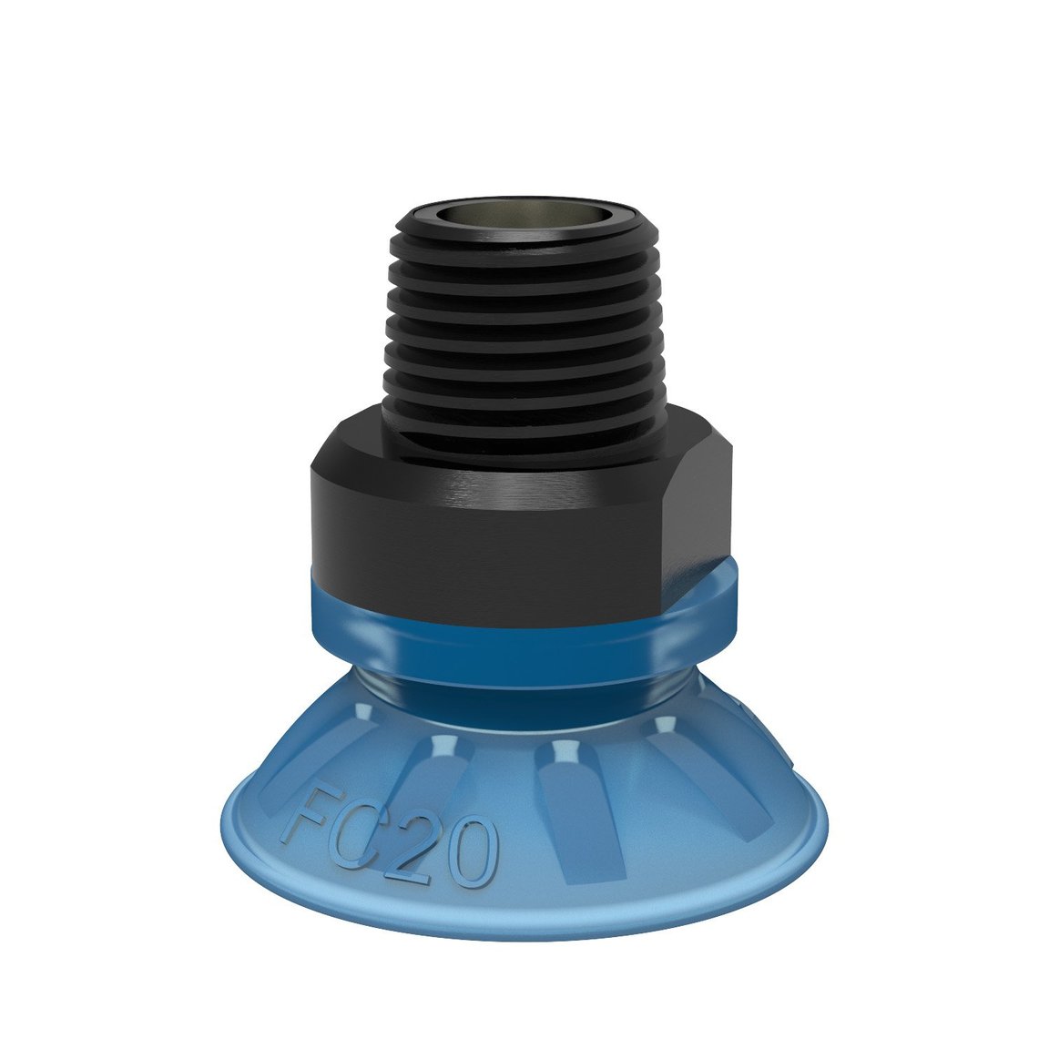 Suction cup FC20P Polyurethane 50, 1/8" NPT male, with dual flow control valve