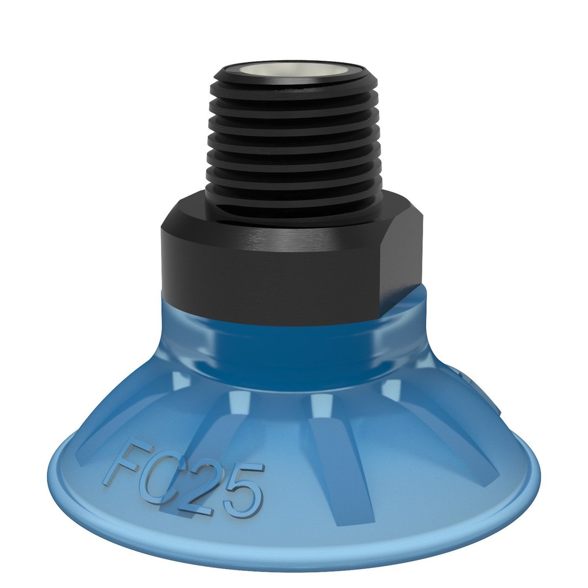 Suction cup FC25P Polyurethane 50, 1/8" NPT male, with dual flow control valve