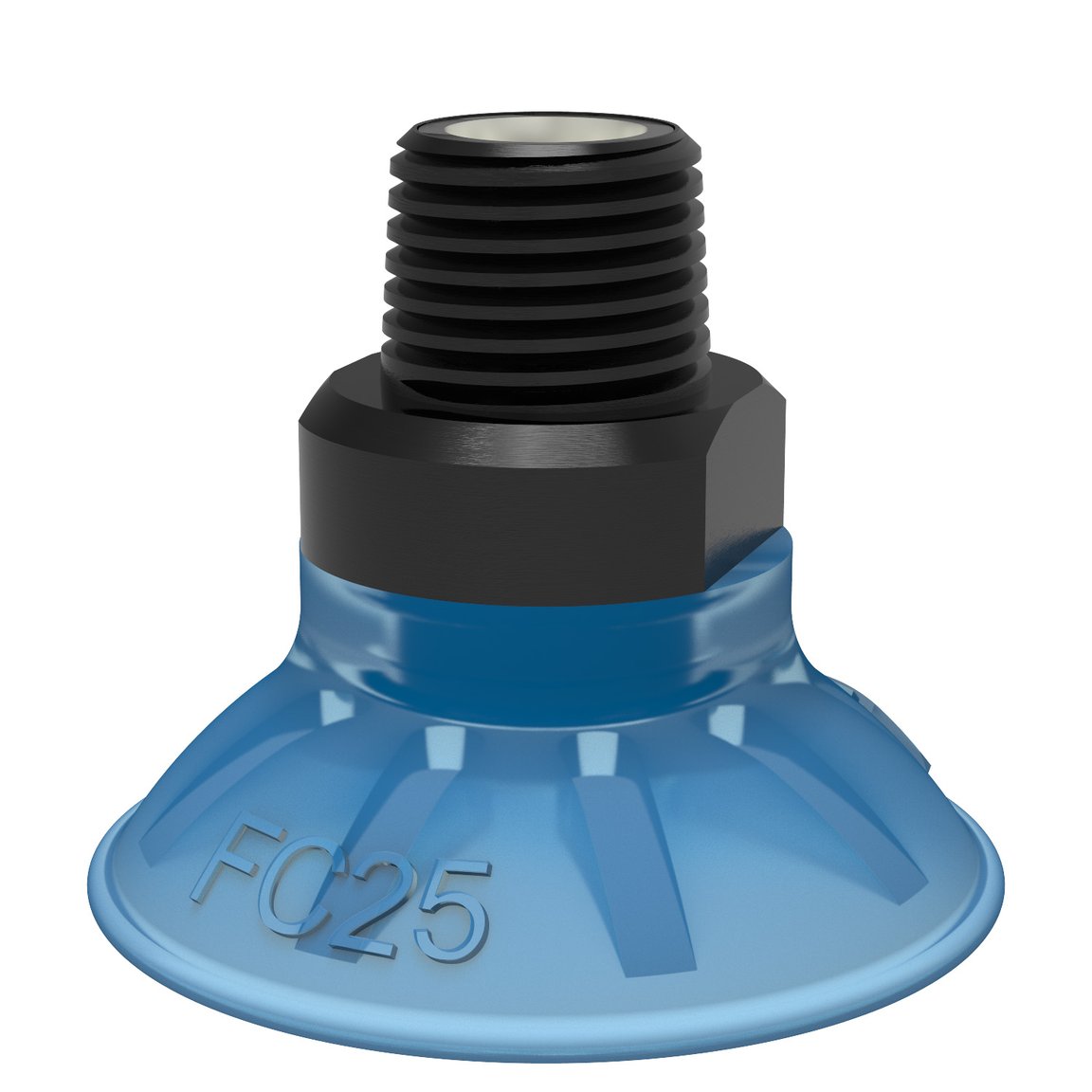 Suction cup FC25P Polyurethane 50, 1/8" NPT male, with dual flow control valve - 1