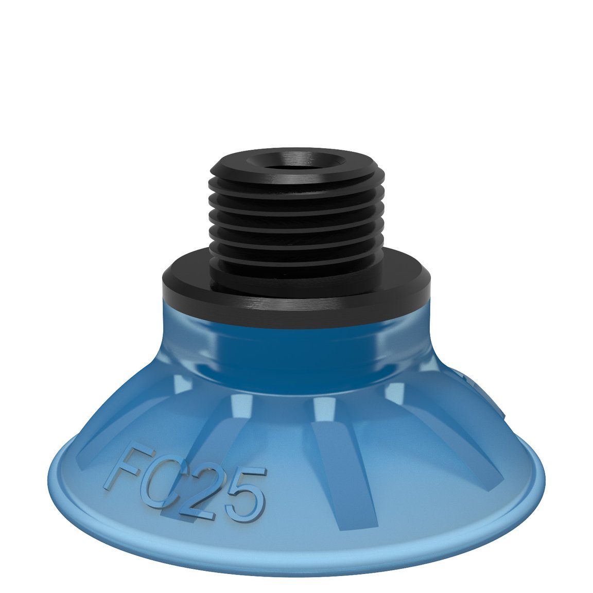 Suction cup FC25P Polyurethane 50, G1/8" male / M5 female, with dual flow control valve - 1