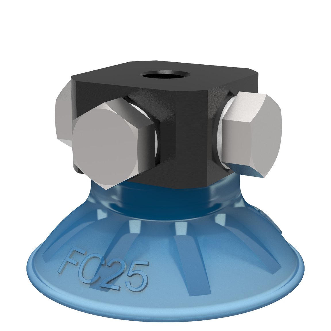 Suction cup FC25P Polyurethane 50, 5xM5 female, with dual flow control valve