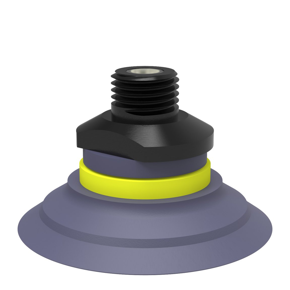 Suction cup F50-2 HNBR, 1/4" NPT male, with dual flow control valve - 1